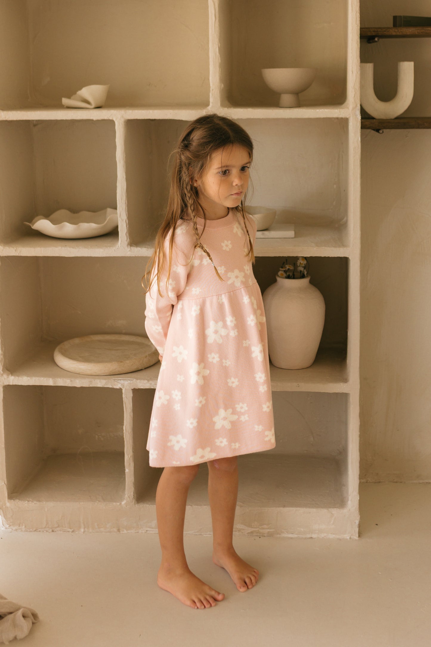 Knit dress | Peach blossom