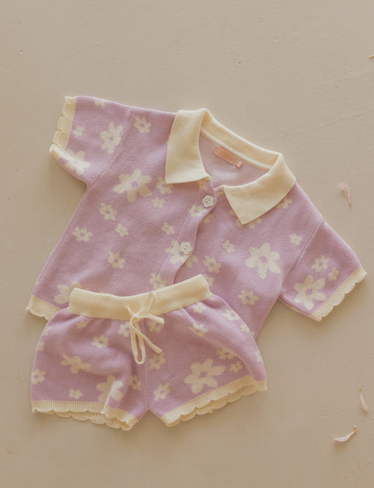 Short knit Set | Lilac Blossom