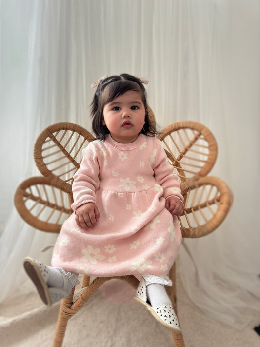 Knit dress | Peach blossom