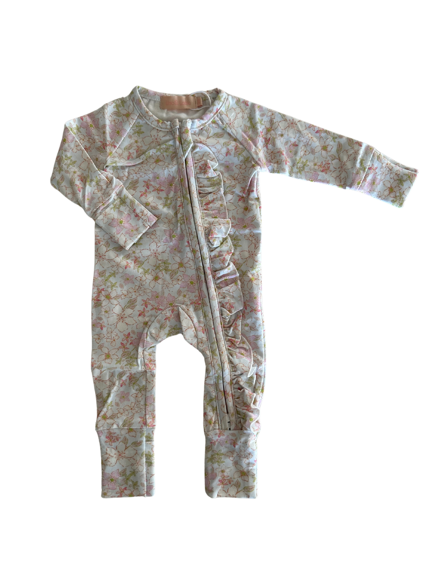 Matilda print zip romper front