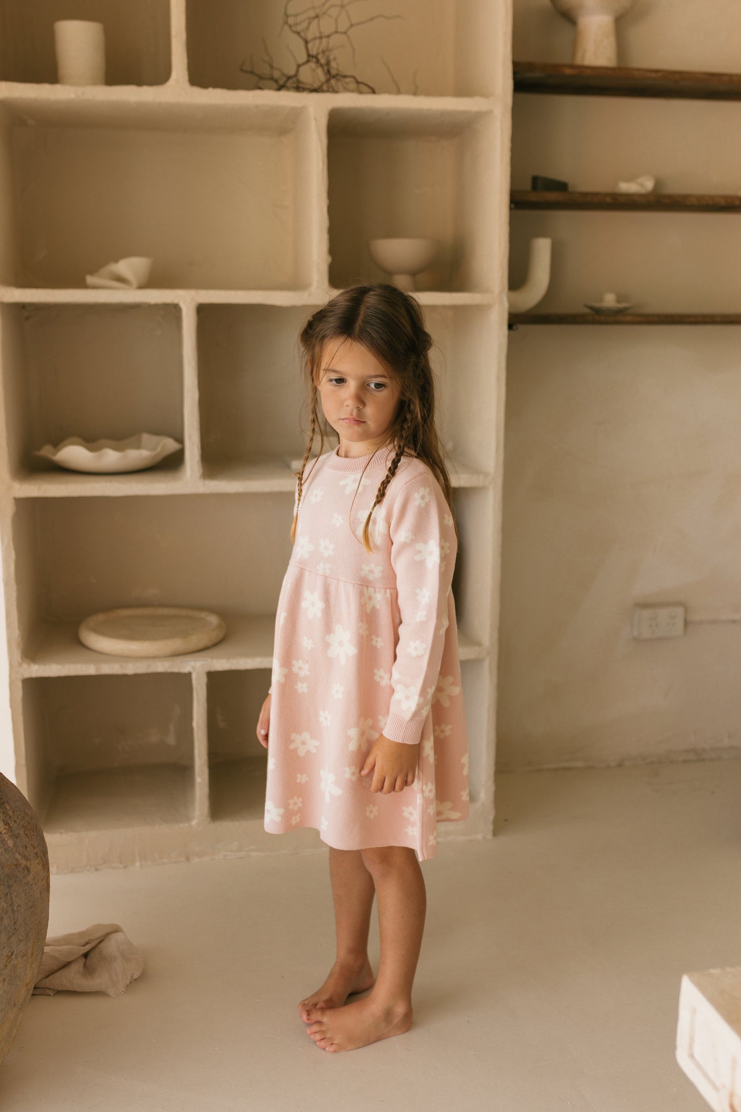 Knit dress | Peach blossom